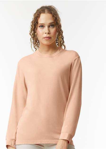 Comfort Colors 6014 Garment-Dyed Heavyweight Long Sleeve T-Shirt - Peachy" - "HIT a Double