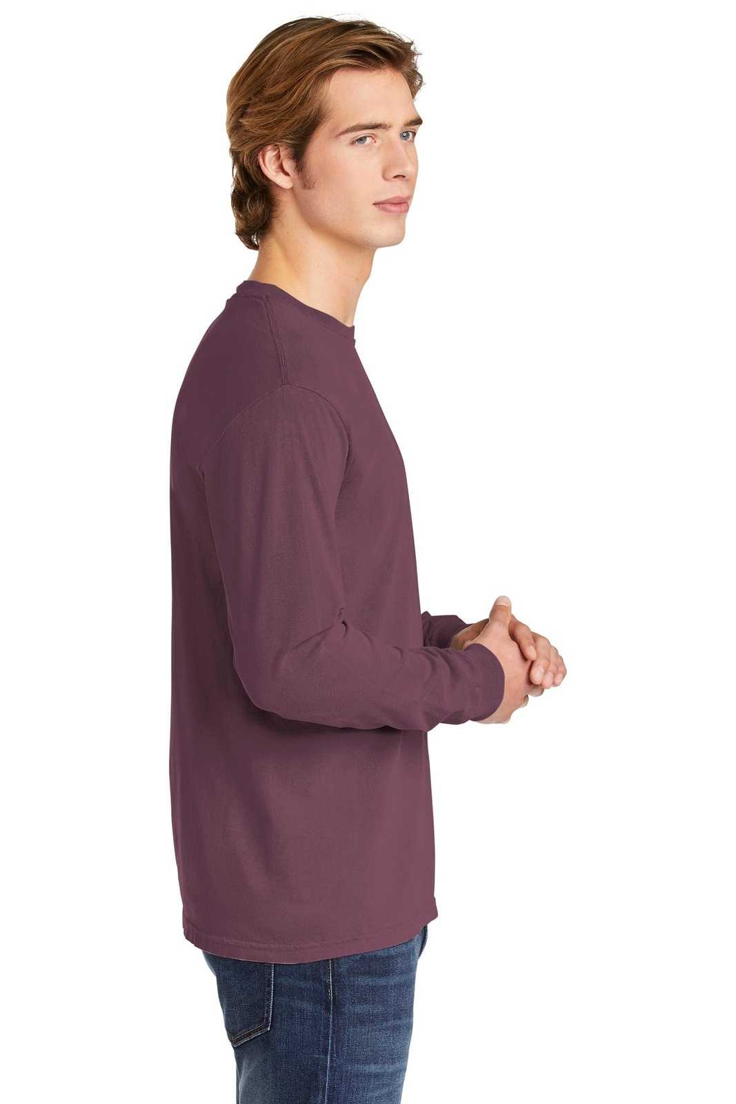 Comfort Colors 6014 Heavyweight Ring Spun Long Sleeve Tee - Berry - HIT a Double