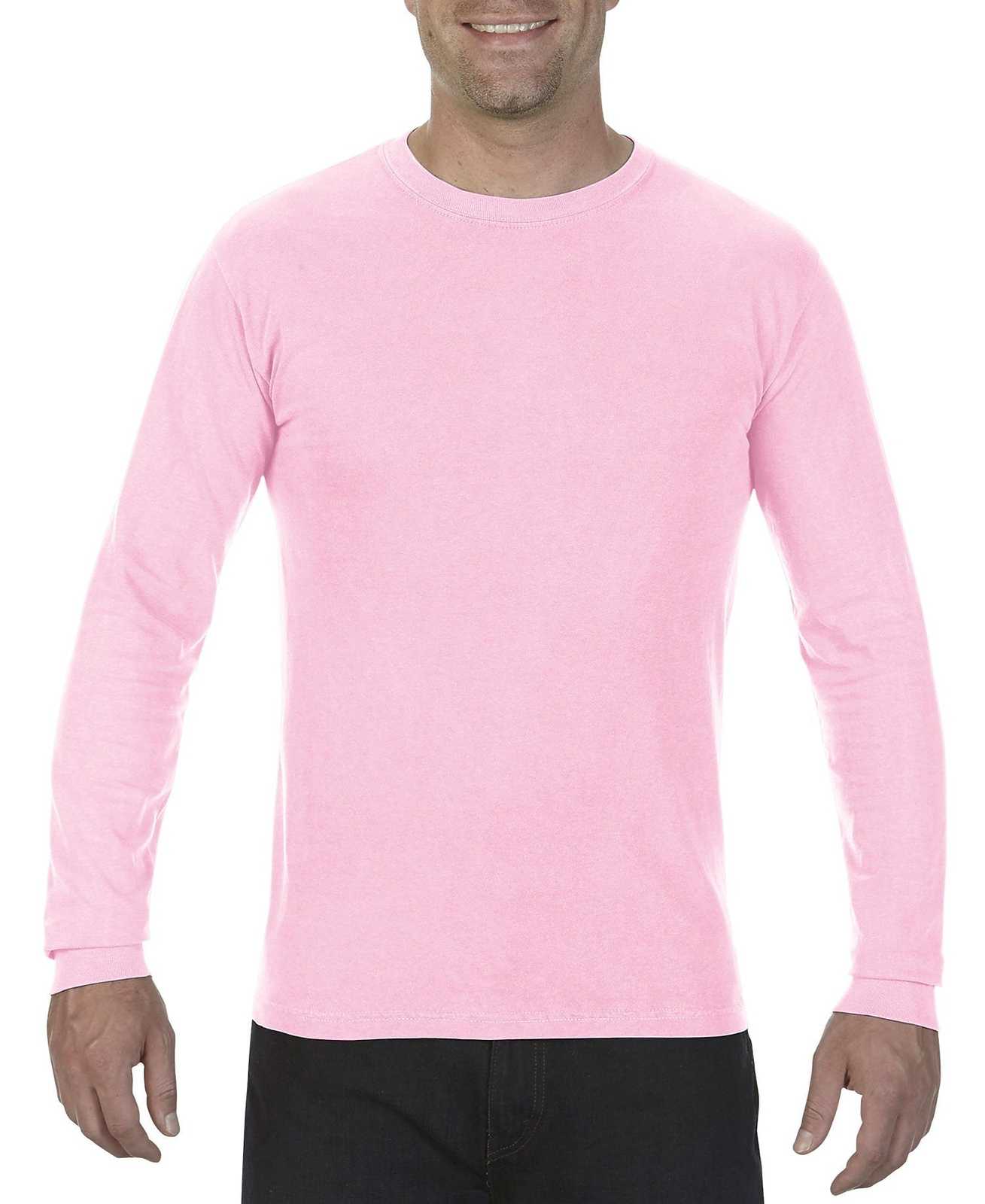 Comfort Colors 6014 Heavyweight Ring Spun Long Sleeve Tee - Blossom - HIT a Double