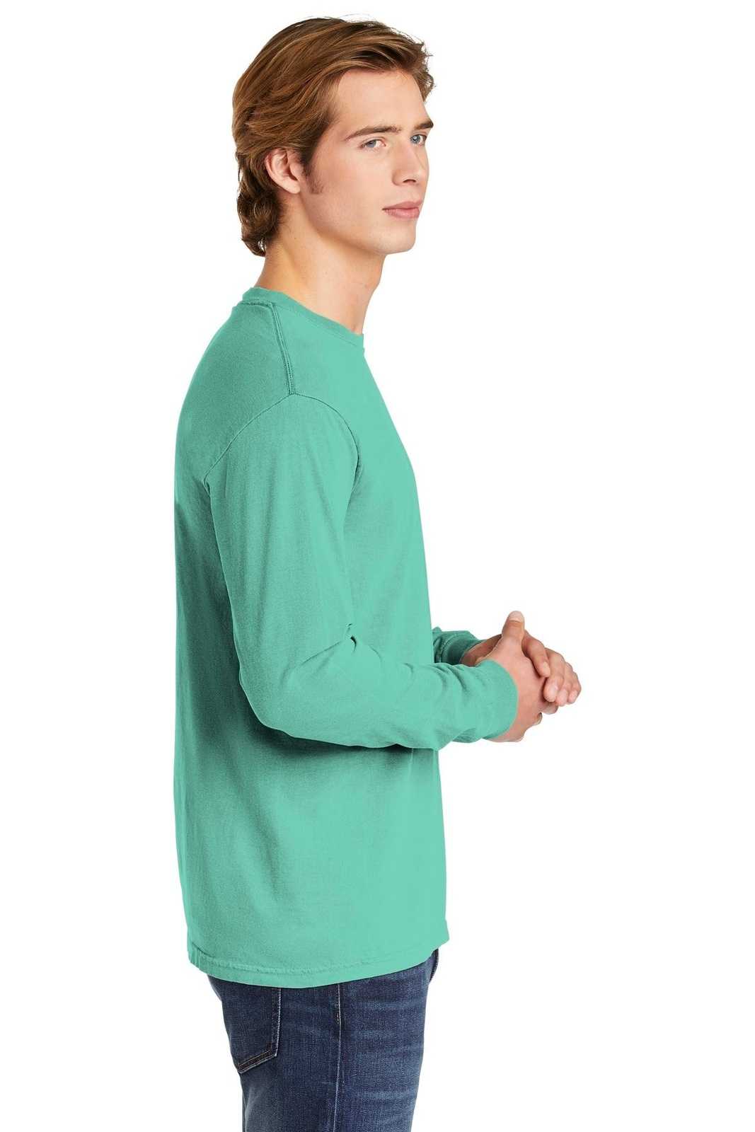 Comfort Colors 6014 Heavyweight Ring Spun Long Sleeve Tee - Chalky Mint - HIT a Double