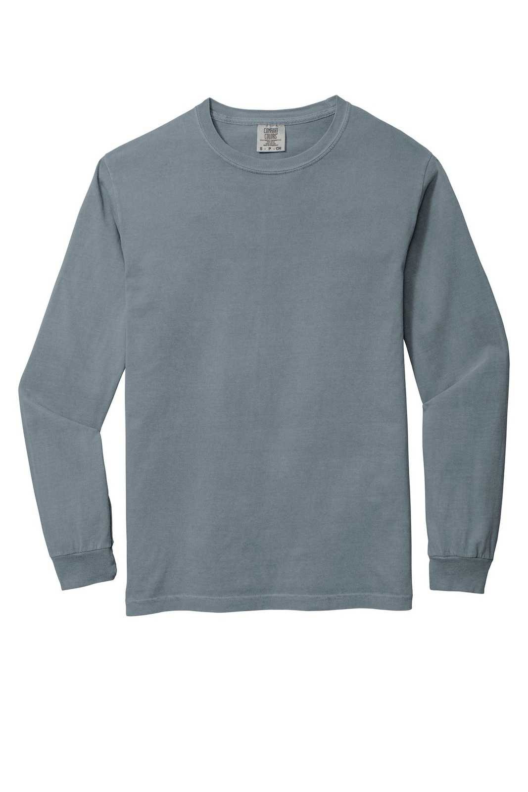 Comfort Colors 6014 Heavyweight Ring Spun Long Sleeve Tee - Granite - HIT a Double