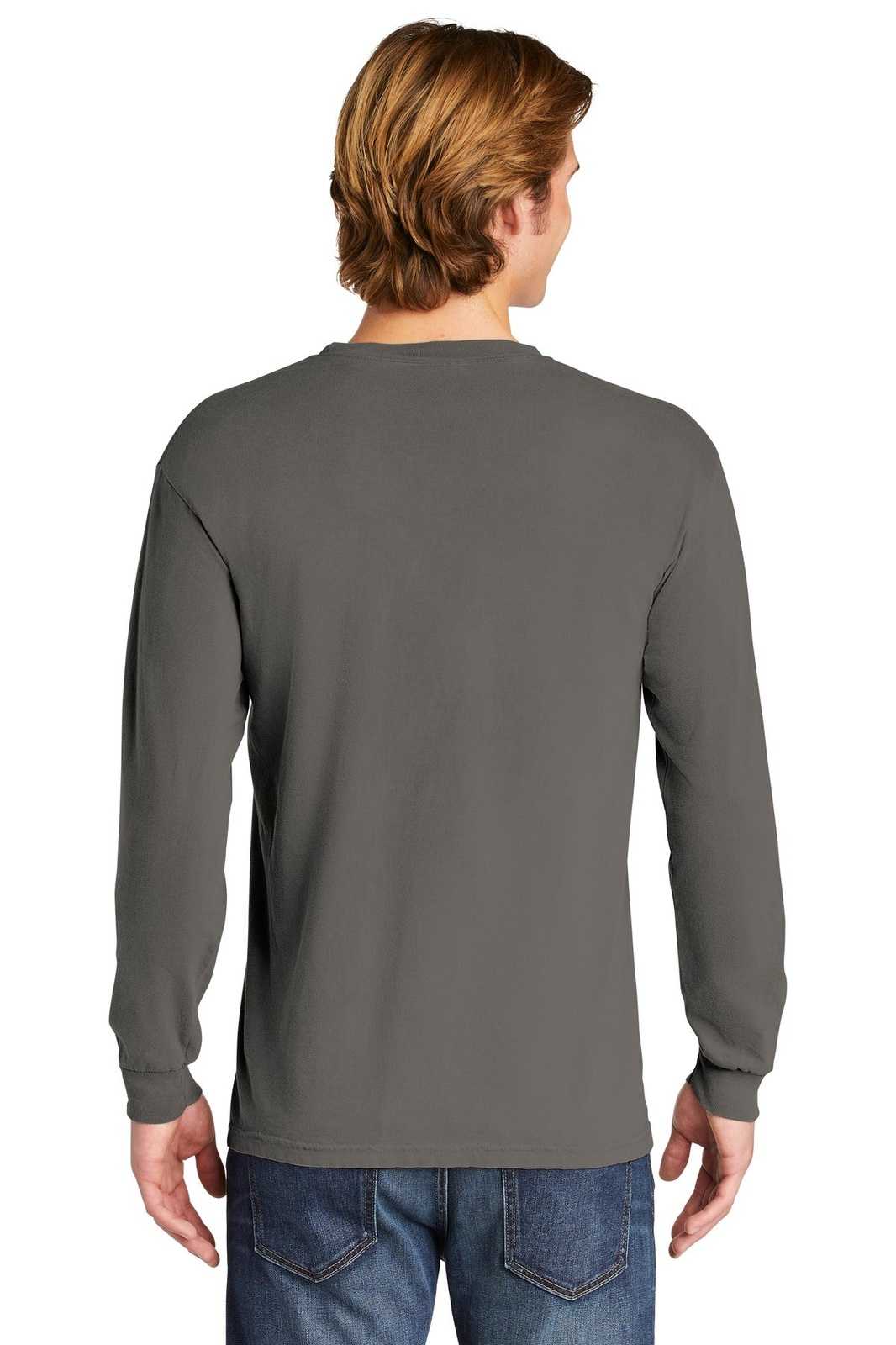 Comfort Colors 6014 Heavyweight Ring Spun Long Sleeve Tee - Gray - HIT a Double