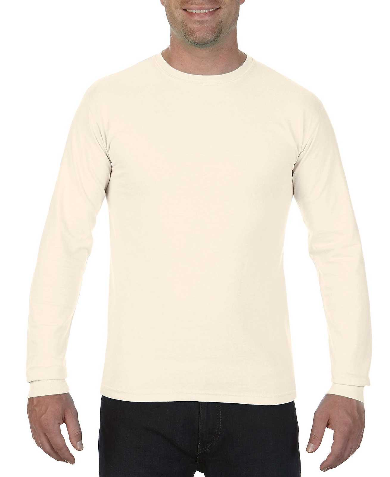 Comfort Colors 6014 Heavyweight Ring Spun Long Sleeve Tee - Ivory - HIT a Double