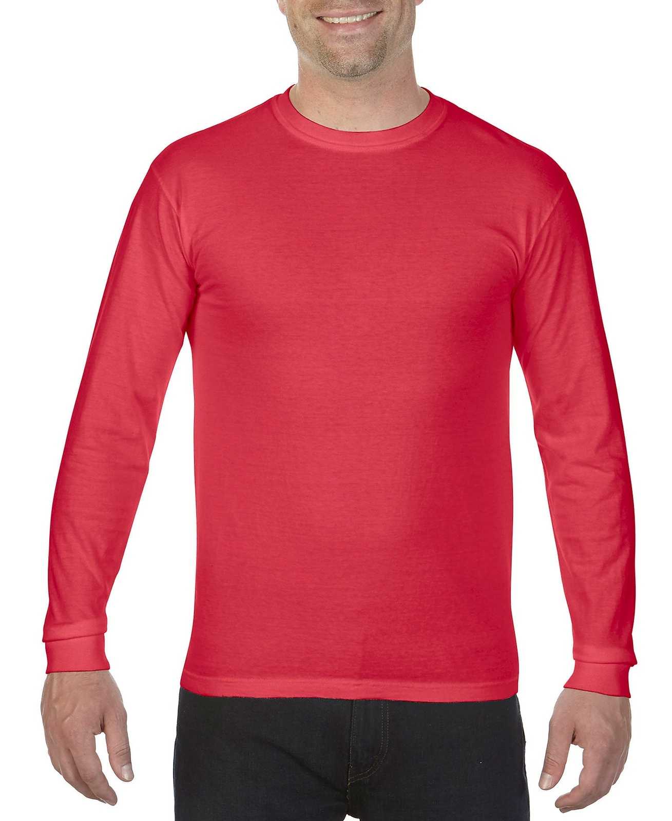 Comfort Colors 6014 Heavyweight Ring Spun Long Sleeve Tee - Paprika - HIT a Double