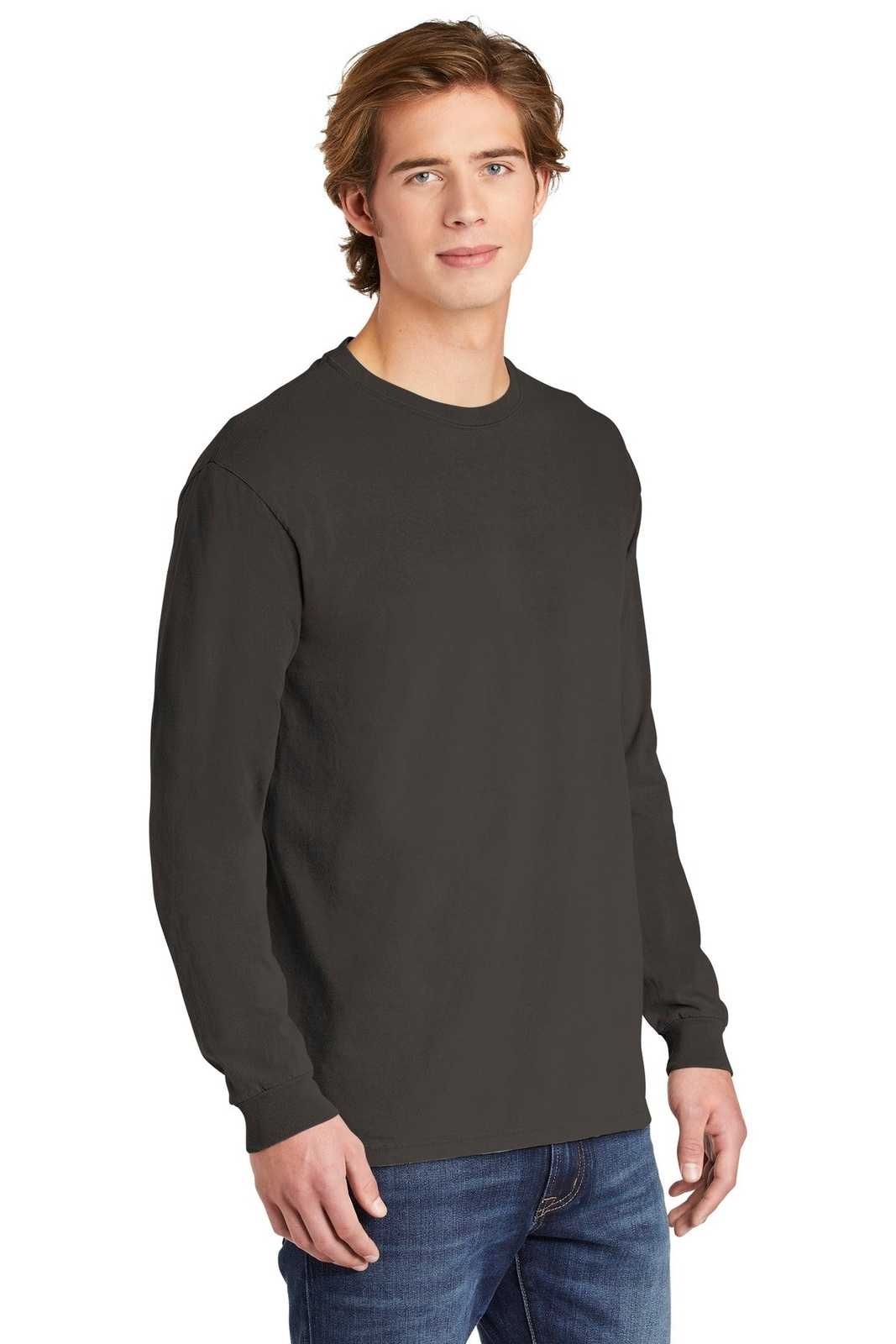 Comfort Colors 6014 Heavyweight Ring Spun Long Sleeve Tee - Pepper - HIT a Double