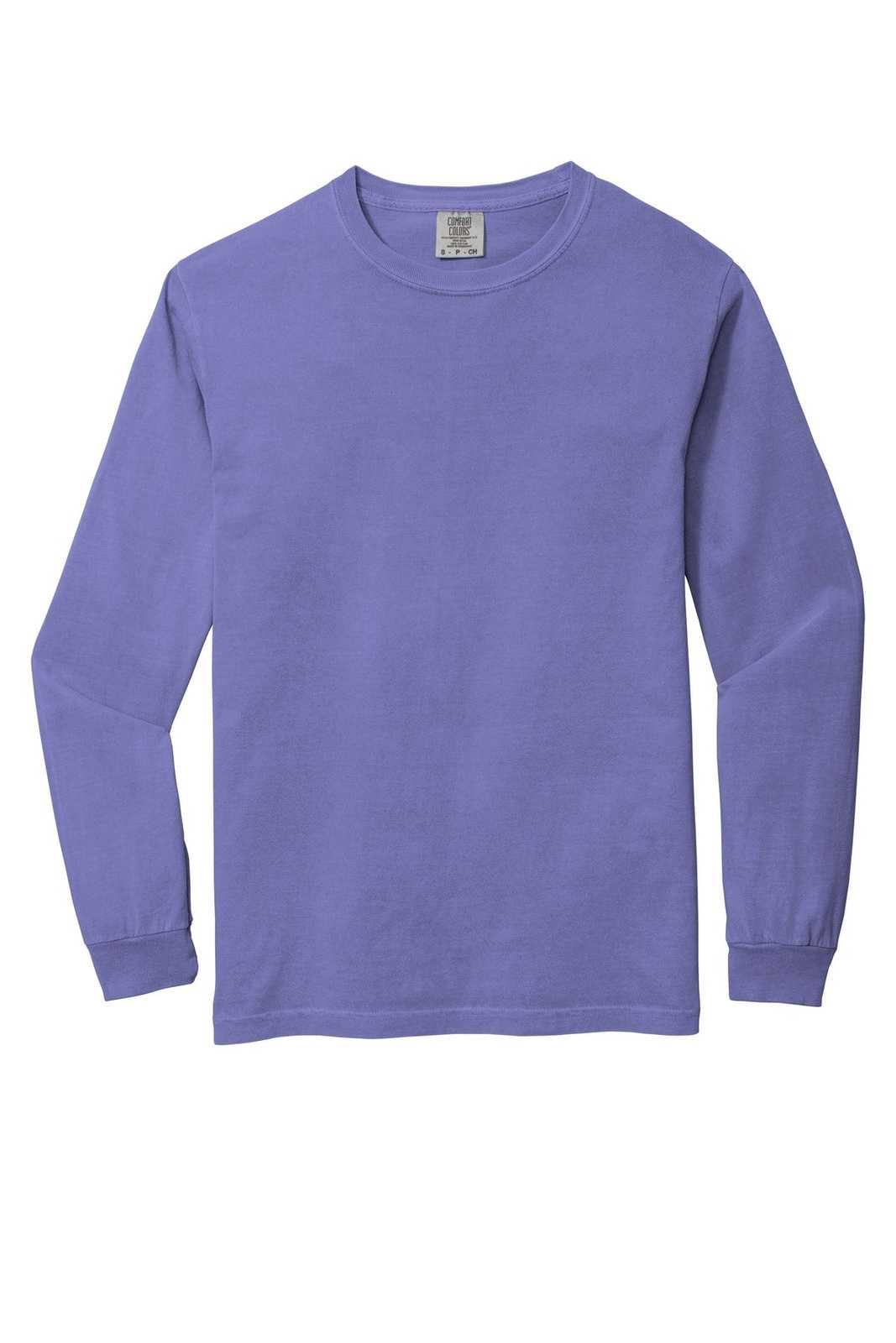 Comfort Colors 6014 Heavyweight Ring Spun Long Sleeve Tee - Violet - HIT a Double