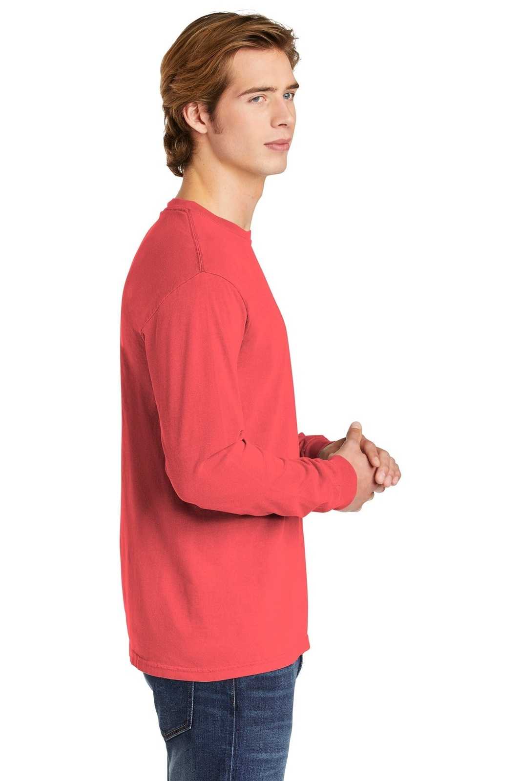 Comfort Colors 6014 Heavyweight Ring Spun Long Sleeve Tee - Watermelon - HIT a Double