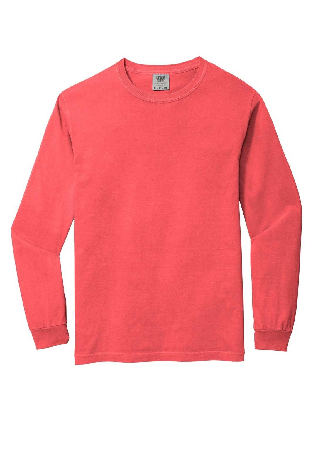 Comfort Colors 6014 Heavyweight Ring Spun Long Sleeve Tee - Watermelon - HIT a Double