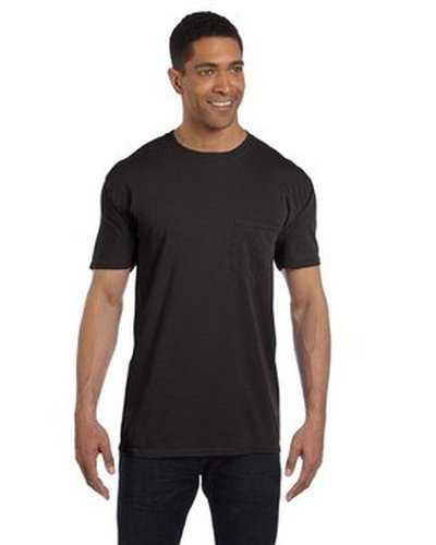 Comfort Colors 6030CC Adult Heavyweight Pocket T-Shirt - Black - HIT a Double