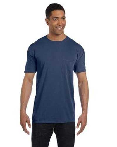 Comfort Colors 6030CC Adult Heavyweight Pocket T-Shirt - China Blue - HIT a Double