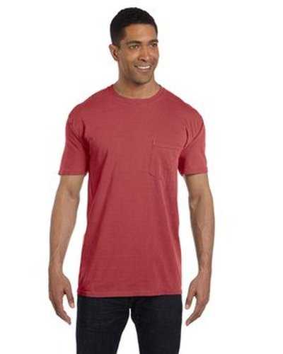 Comfort Colors 6030CC Adult Heavyweight Pocket T-Shirt - Crimson - HIT a Double
