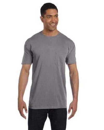 Comfort Colors 6030CC Adult Heavyweight Pocket T-Shirt - Granite - HIT a Double