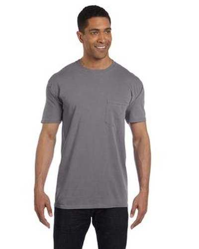 Comfort Colors 6030CC Adult Heavyweight Pocket T-Shirt - Graphite - HIT a Double