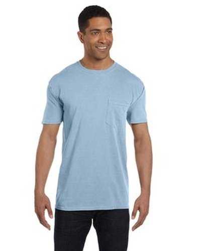Comfort Colors 6030CC Adult Heavyweight Pocket T-Shirt - Ice Blue - HIT a Double