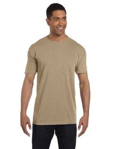 Comfort Colors 6030CC Adult Heavyweight Pocket T-Shirt - Khaki - HIT a Double