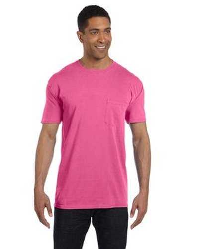 Comfort Colors 6030CC Adult Heavyweight Pocket T-Shirt - Neon Pink - HIT a Double