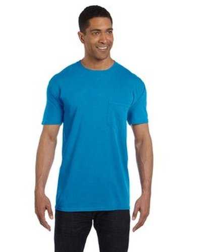 Comfort Colors 6030CC Adult Heavyweight Pocket T-Shirt - Sapphire - HIT a Double