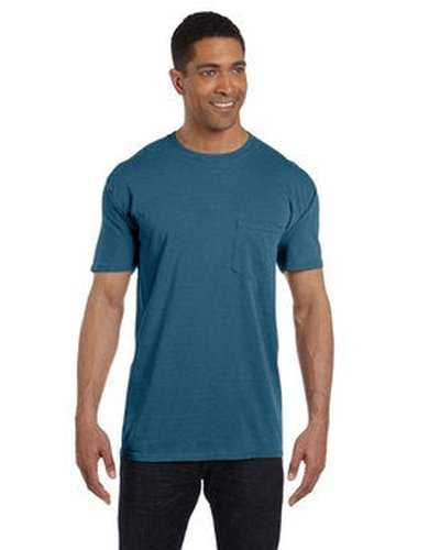 Comfort Colors 6030CC Adult Heavyweight Pocket T-Shirt - Topaz Blue - HIT a Double