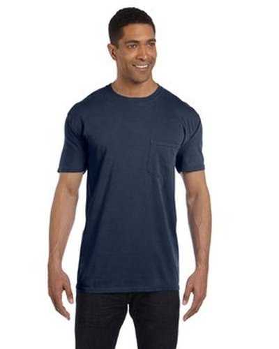 Comfort Colors 6030CC Adult Heavyweight Pocket T-Shirt - True Navy - HIT a Double