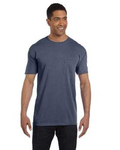 Comfort Colors 6030CC Adult Heavyweight Pocket T-Shirt - Washed Denim - HIT a Double