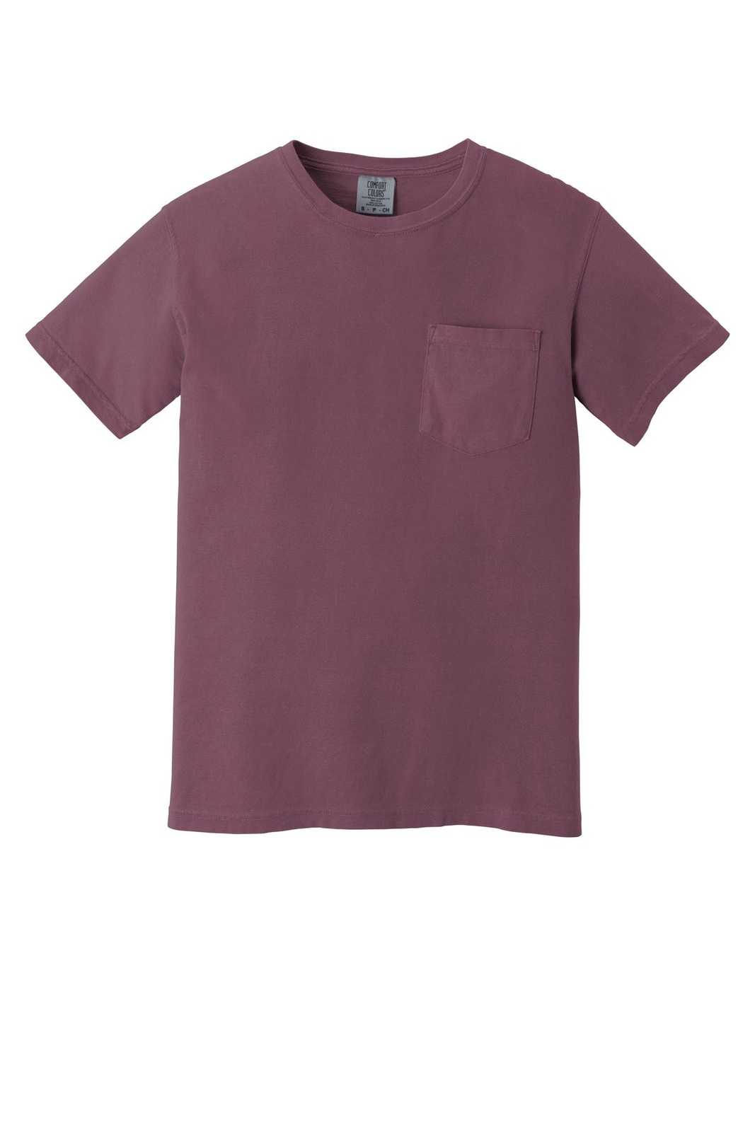 Comfort Colors 6030 Heavyweight Ring Spun Pocket Tee - Berry - HIT a Double