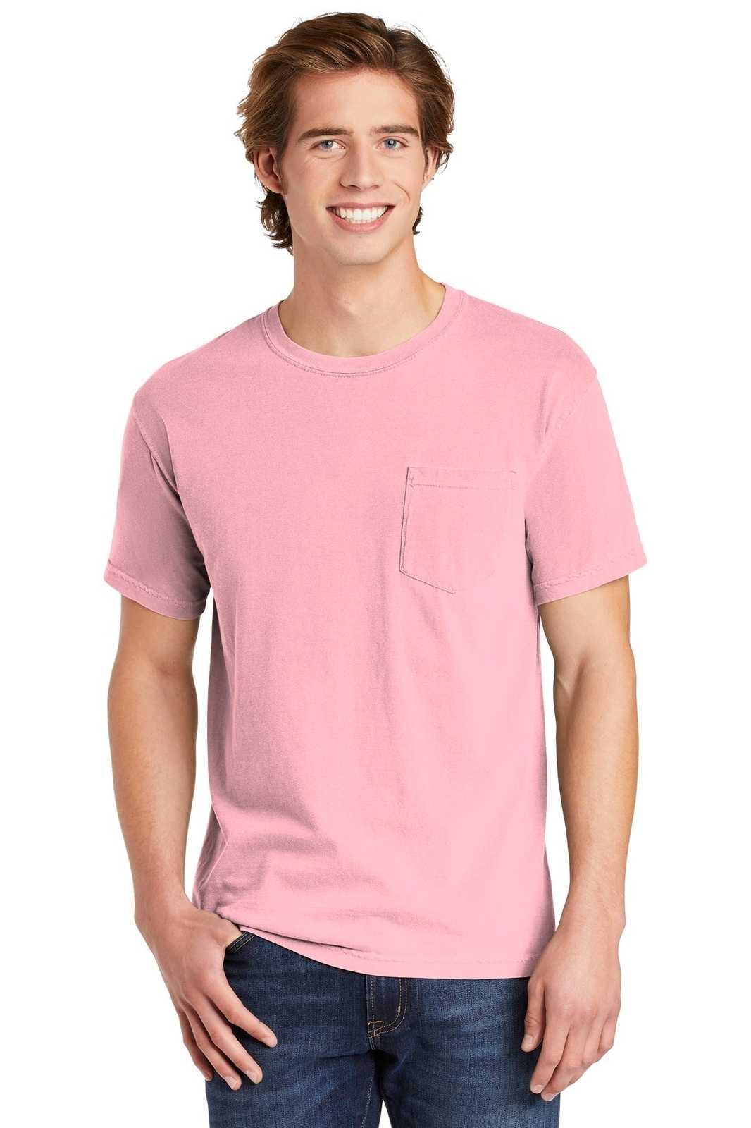 Comfort Colors 6030 Heavyweight Ring Spun Pocket Tee - Blossom - HIT a Double