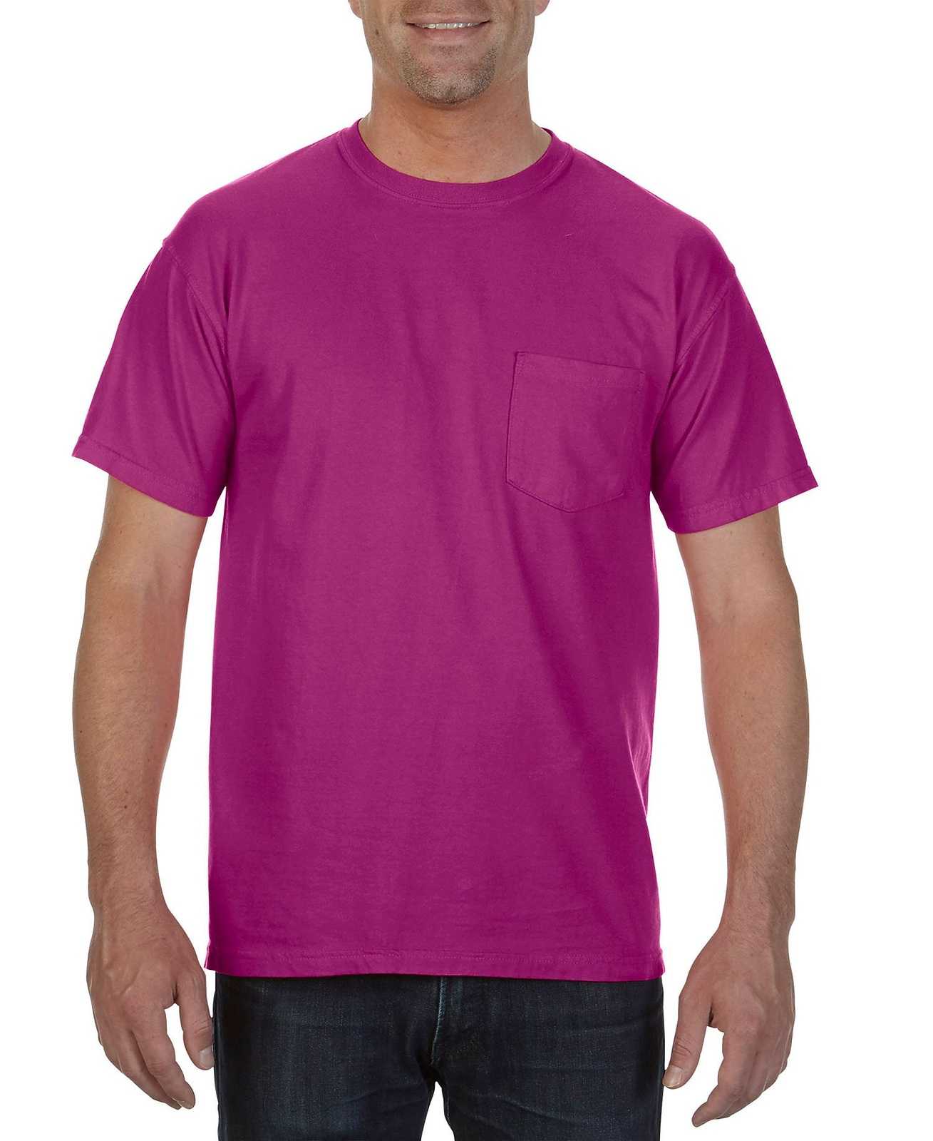 Comfort Colors 6030 Heavyweight Ring Spun Pocket Tee - Boysenberry - HIT a Double