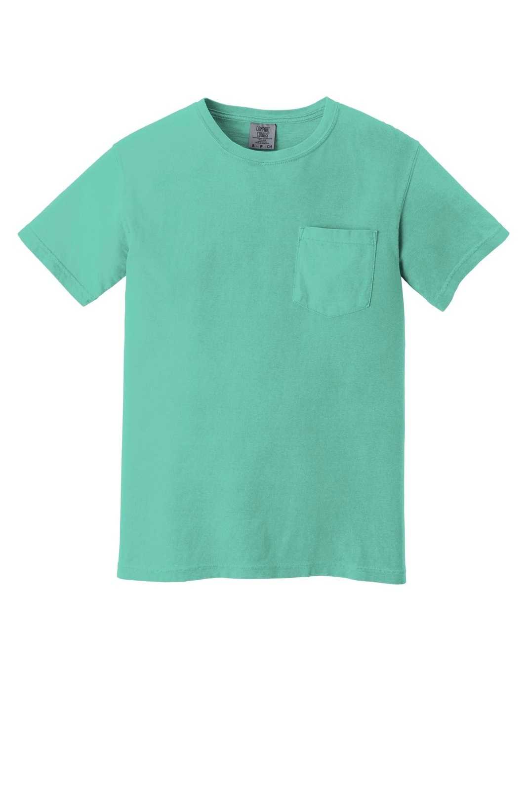 Comfort Colors 6030 Heavyweight Ring Spun Pocket Tee - Chalky Mint - HIT a Double