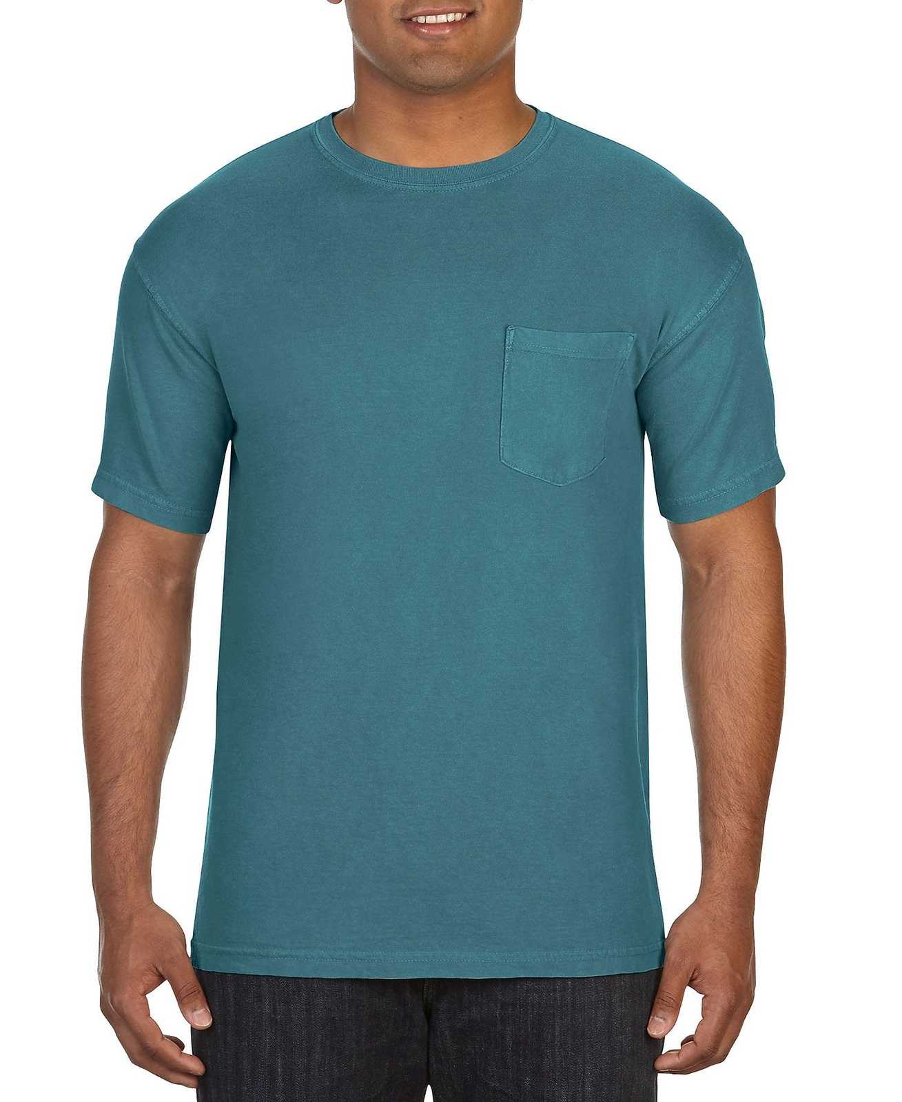 Comfort Colors 6030 Heavyweight Ring Spun Pocket Tee - Emerald - HIT a Double