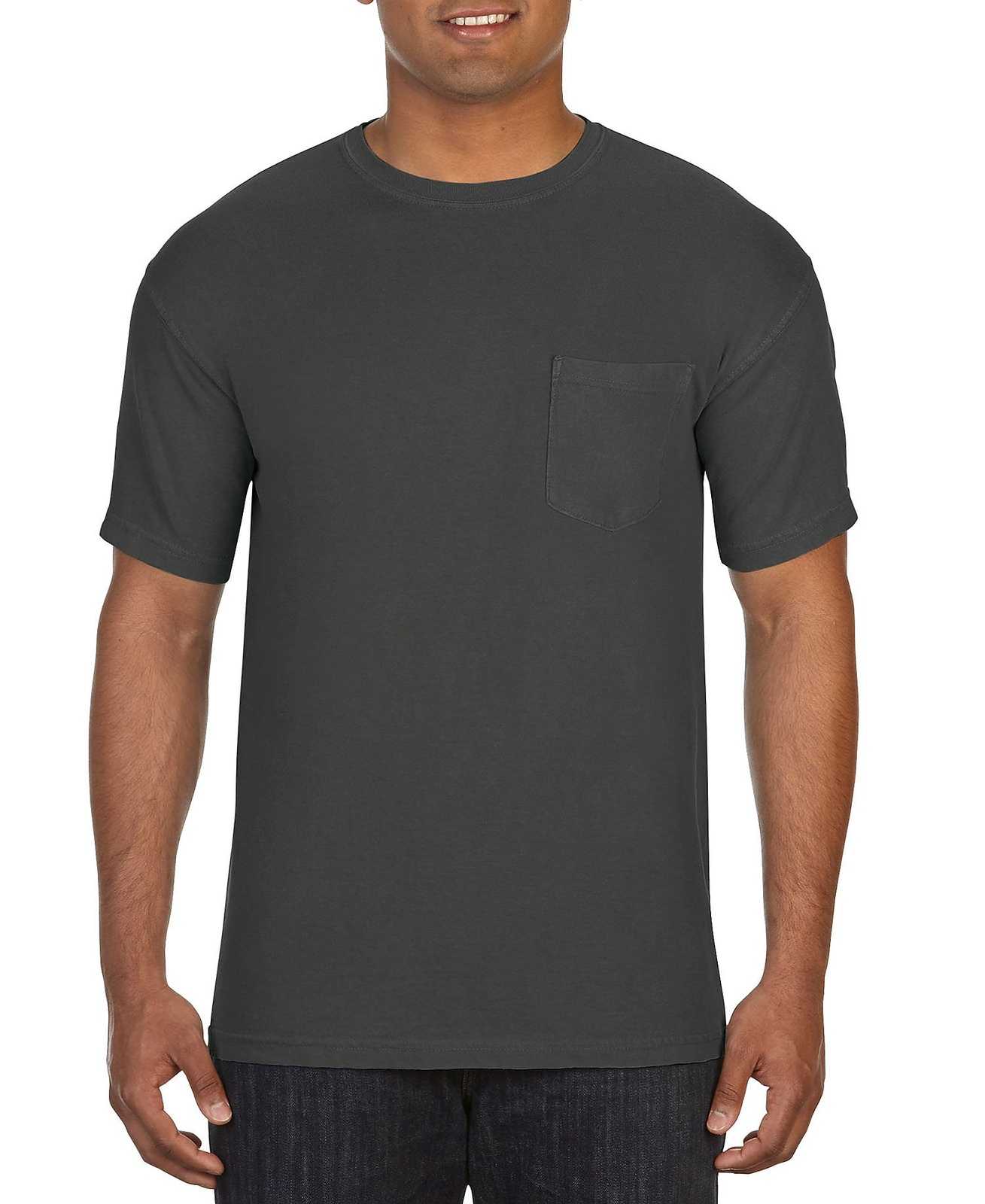 Comfort Colors 6030 Heavyweight Ring Spun Pocket Tee - Graphite - HIT a Double