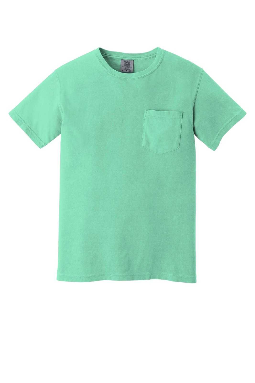 Comfort Colors 6030 Heavyweight Ring Spun Pocket Tee - Island Reef - HIT a Double