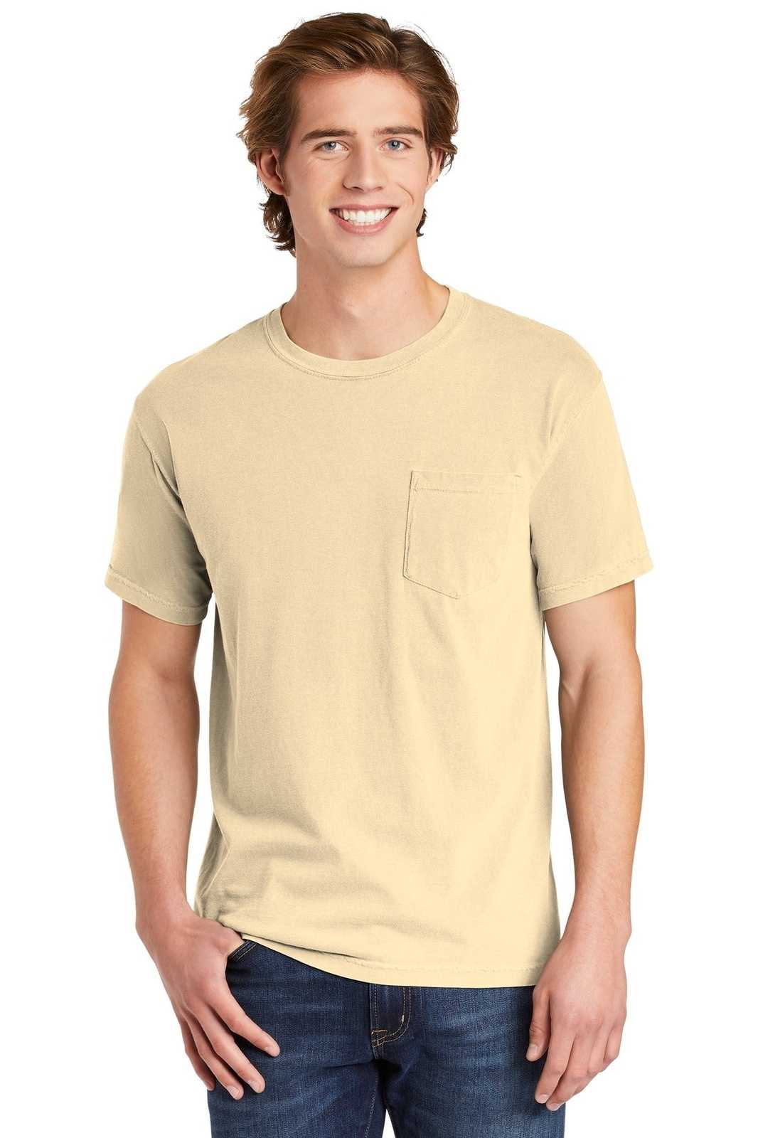 Comfort Colors 6030 Heavyweight Ring Spun Pocket Tee - Ivory - HIT a Double
