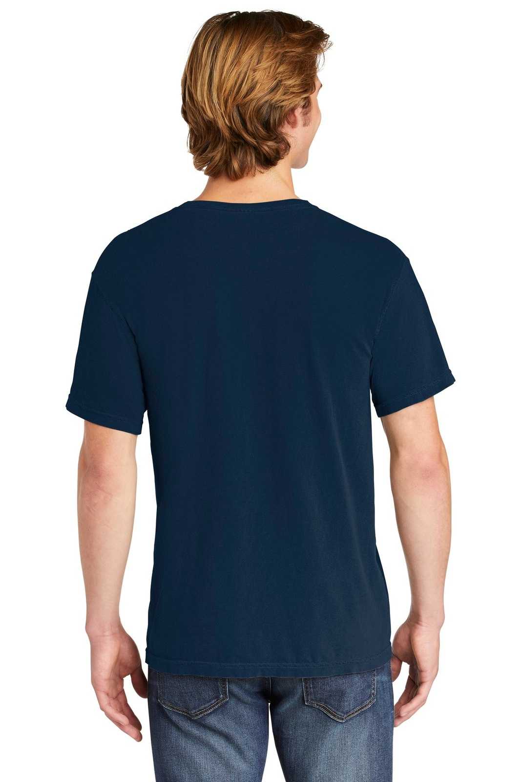 Comfort Colors 6030 Heavyweight Ring Spun Pocket Tee - True Navy - HIT a Double