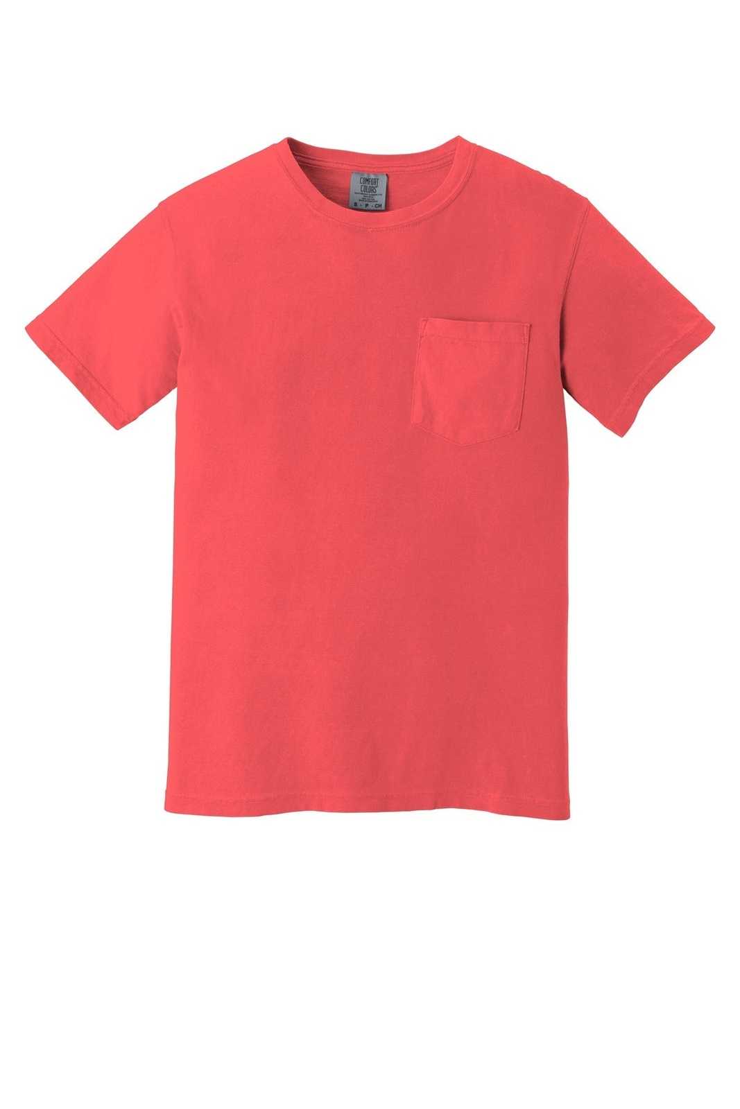 Comfort Colors 6030 Heavyweight Ring Spun Pocket Tee - Watermelon - HIT a Double