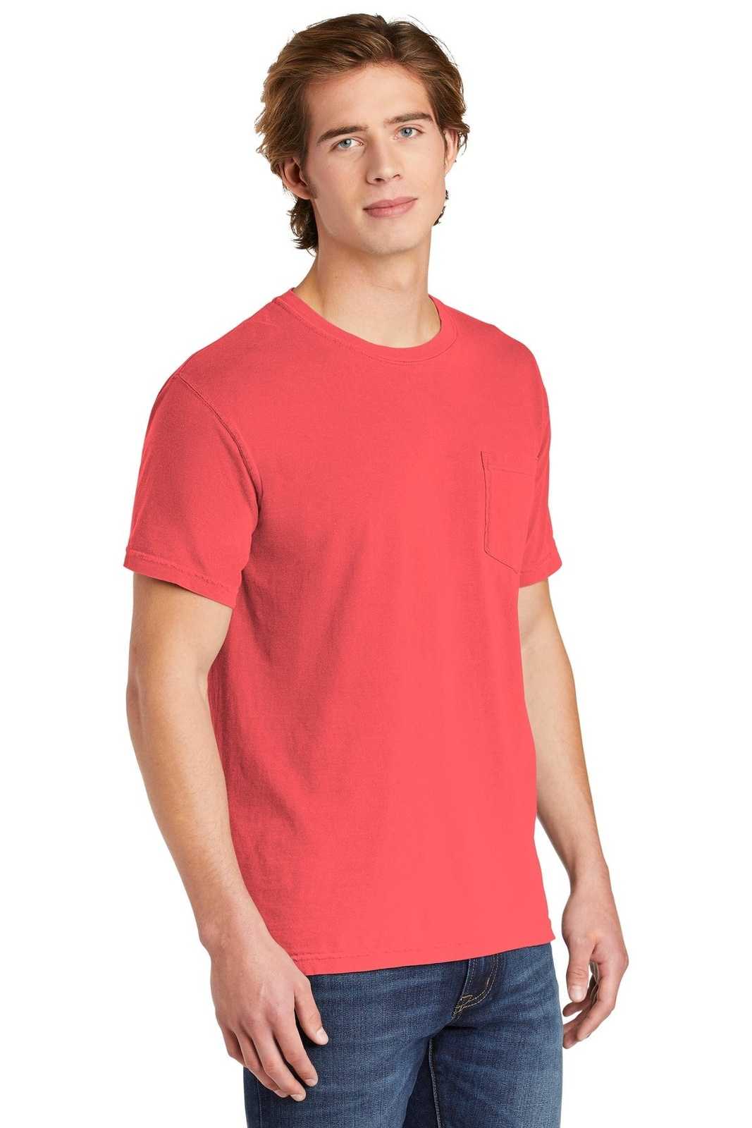 Comfort Colors 6030 Heavyweight Ring Spun Pocket Tee - Watermelon - HIT a Double