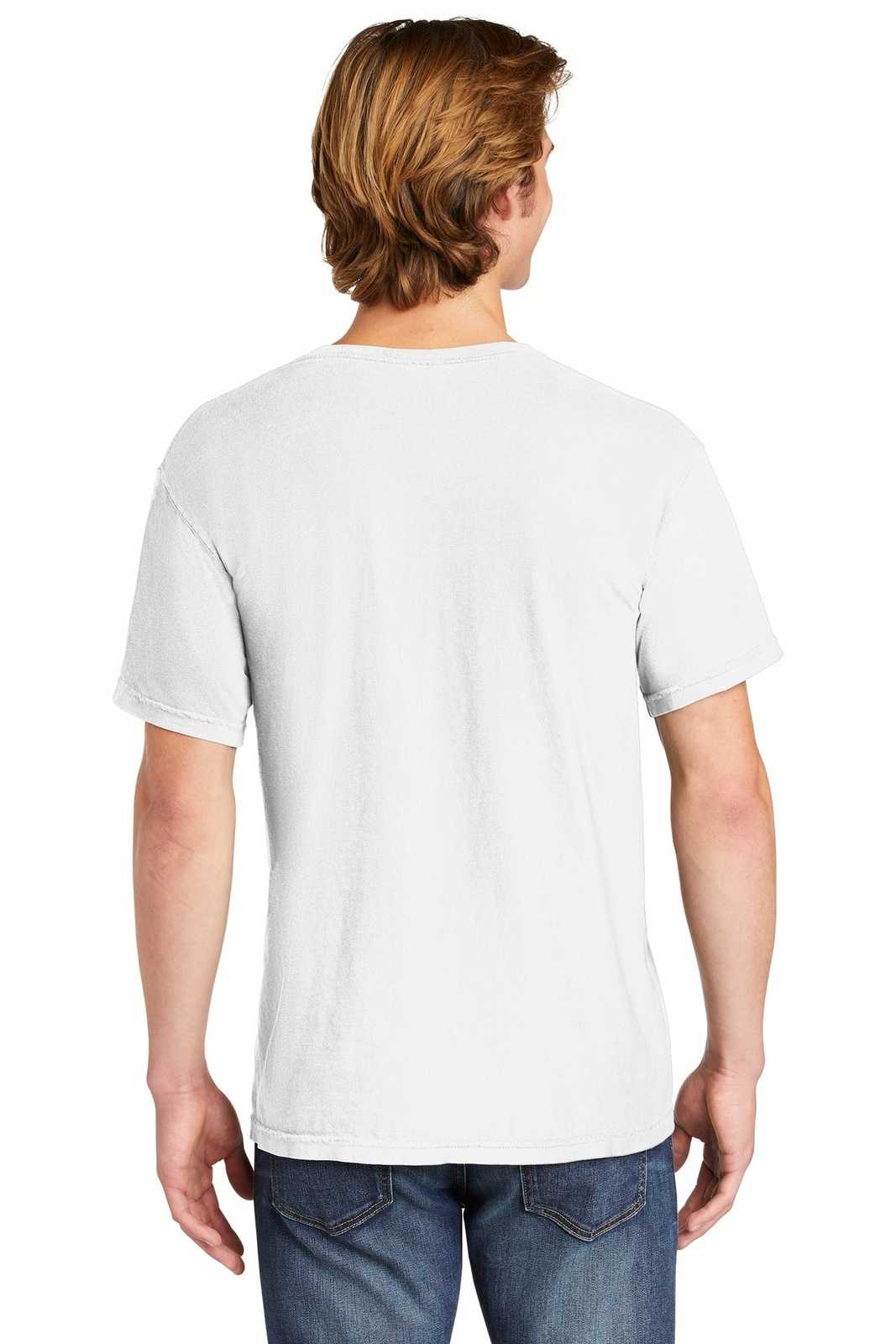 Comfort Colors 6030 Heavyweight Ring Spun Pocket Tee - White - HIT a Double