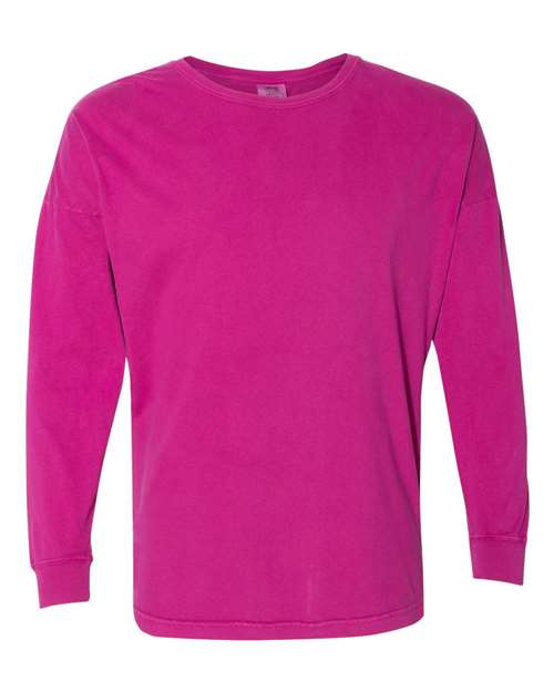 Comfort Colors 6054 Garment-Dyed Drop-Shoulder Long Sleeve T-Shirt - Boysenberry - HIT a Double