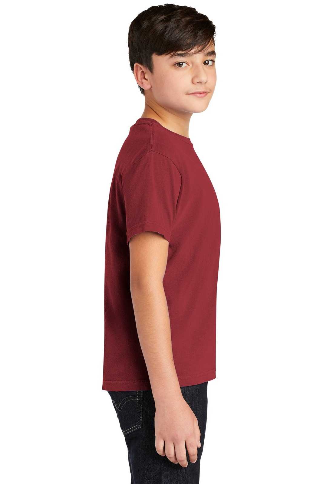 Comfort Colors 9018 Youth Midweight Ring Spun Tee - Crimson - HIT a Double