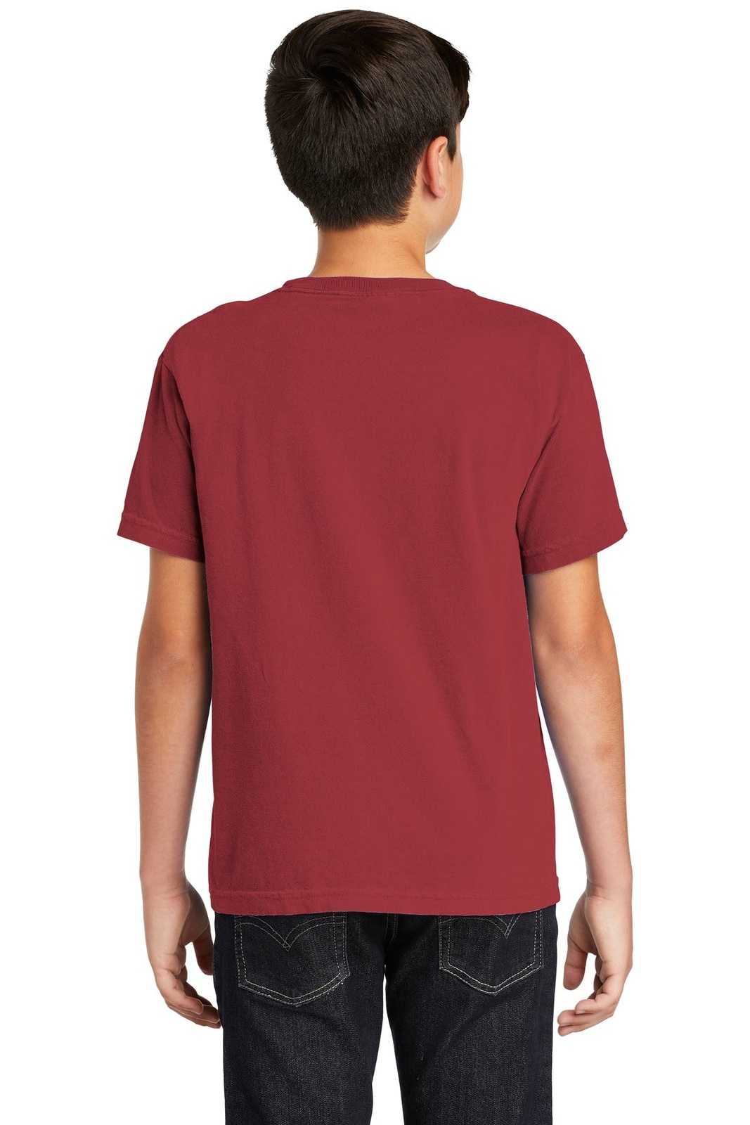 Comfort Colors 9018 Youth Midweight Ring Spun Tee - Crimson - HIT a Double