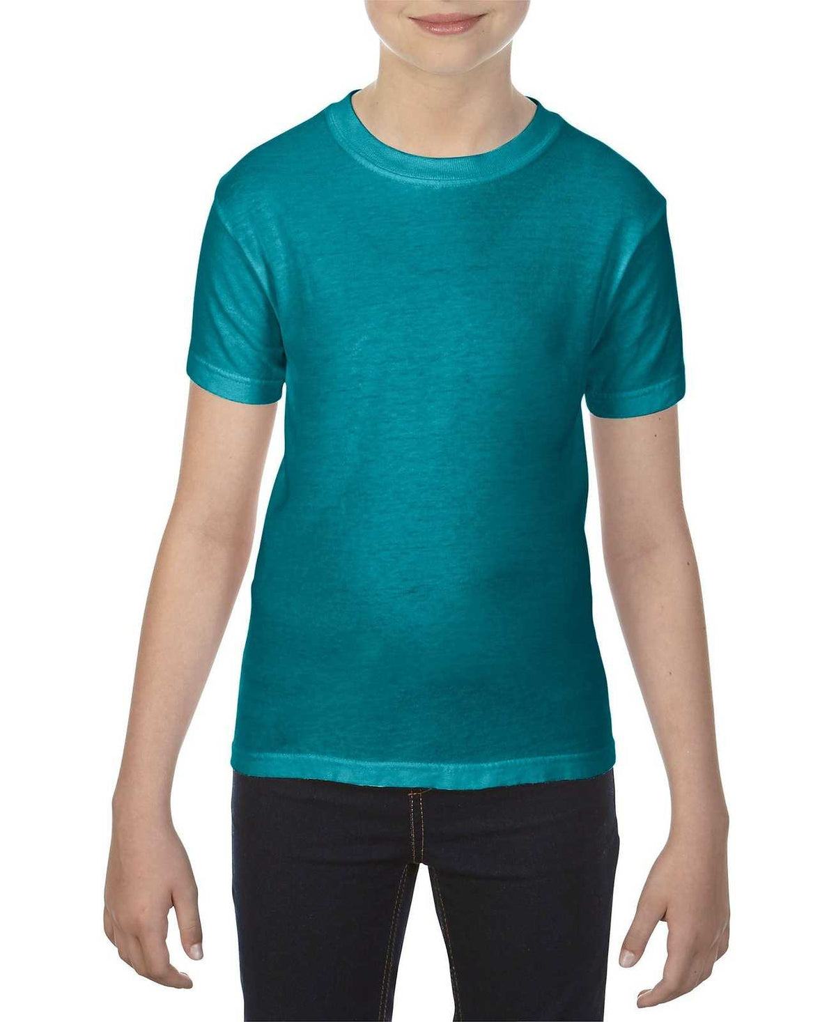 Comfort Colors 9018 Youth Midweight Ring Spun Tee - Topaz Blue - HIT a Double