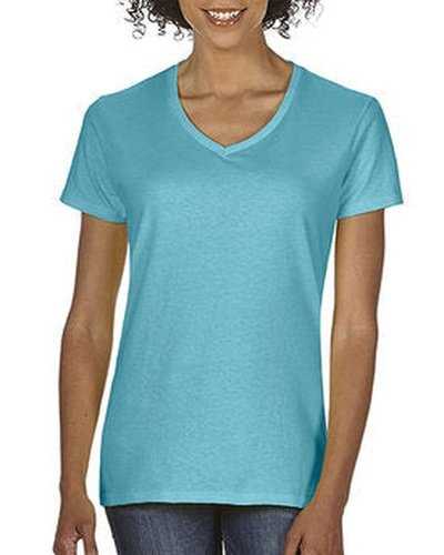 Comfort Colors C3199 Ladies&#39; Midweight V-Neck T-Shirt - Lagoon Blue - HIT a Double