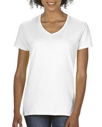 Comfort Colors C3199 Ladies&#39; Midweight V-Neck T-Shirt - White - HIT a Double