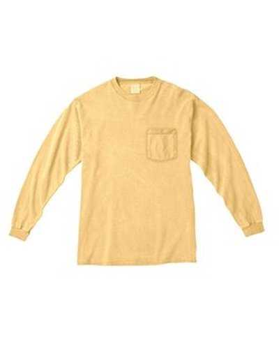 Comfort Colors C4410 Adult Heavyweight RsLong-Sleeve Pocket T-Shirt - Butter - HIT a Double