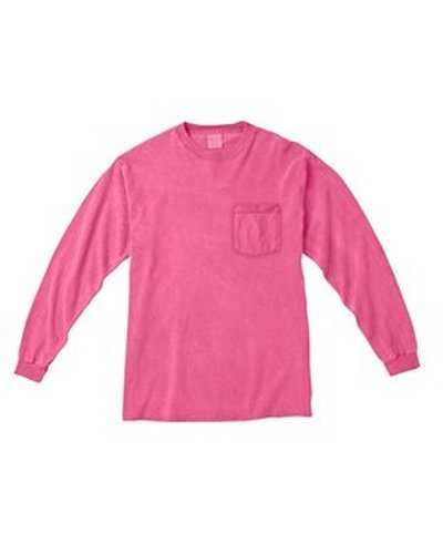 Comfort Colors C4410 Adult Heavyweight RsLong-Sleeve Pocket T-Shirt - Crunchberry - HIT a Double