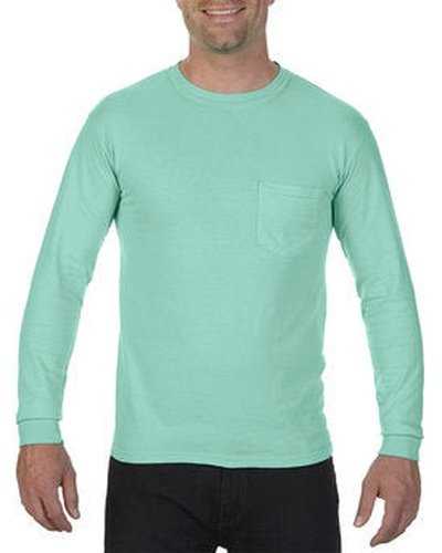 Comfort Colors C4410 Adult Heavyweight RsLong-Sleeve Pocket T-Shirt - Island Reef - HIT a Double