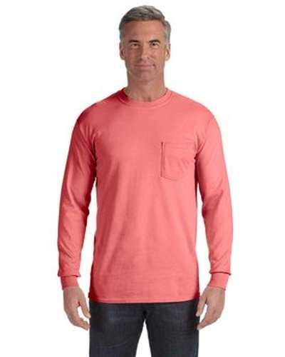 Comfort Colors C4410 Adult Heavyweight RsLong-Sleeve Pocket T-Shirt - Watermelon - HIT a Double