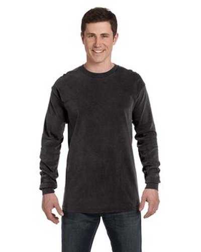 Comfort Colors C6014 Adult Heavyweight Long-Sleeve T-Shirt - Black - HIT a Double