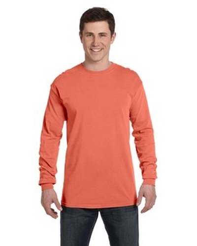 Comfort Colors C6014 Adult Heavyweight Long-Sleeve T-Shirt - Bright Salmon - HIT a Double