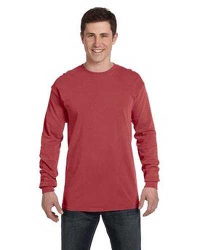 Comfort Colors C6014 Adult Heavyweight Long-Sleeve T-Shirt - Crimson - HIT a Double