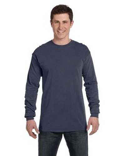 Comfort Colors C6014 Adult Heavyweight Long-Sleeve T-Shirt - Denim - HIT a Double